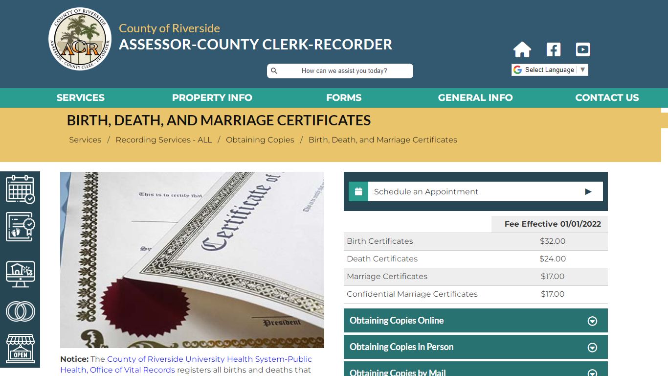 Riverside County Assessor - County Clerk - Recorder ...